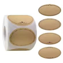 250 Aufkleber/Rolle, 2,5 x 1,4 Zoll Kraftpapier, Zuhause, Küche, Lebensmittel, Datum, Markierungsrolle, wasserfest, selbstklebende Aufkleber, ovale beschreibbare Etiketten, Lebensmittel, Tiefkühlgerätetikett, Klassifizierungsmanagement-Aufkleber