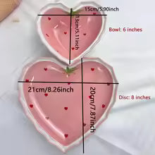 1 Stück-kreative Haushalts nudelsuppe Schüssel. Gemüse teller, süße Mädchen Herz Reis chale, Erdbeer Herz Keramik Schüssel